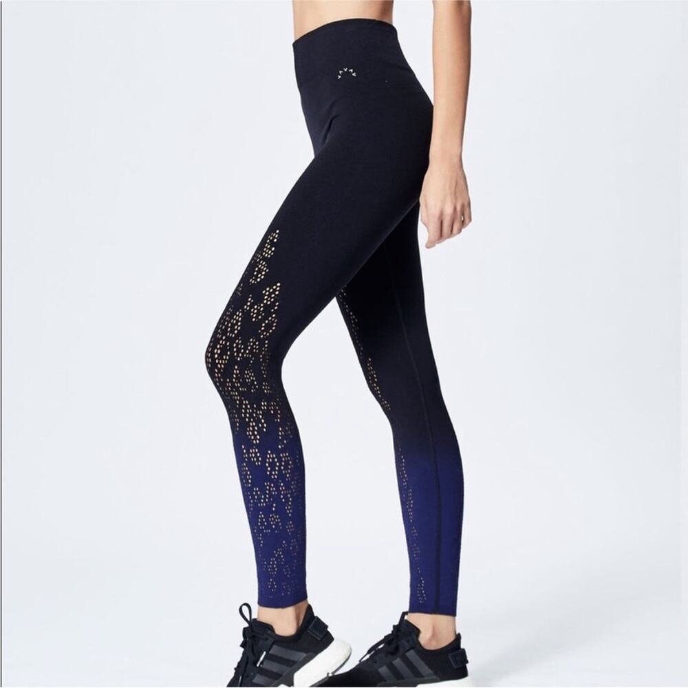 Varley Dover dip dye legging black ombré blue Yoga Active Size XXS XS